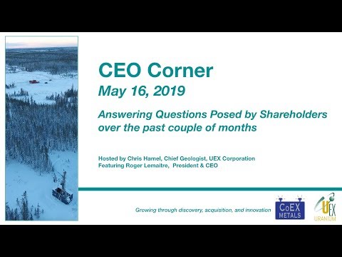 UEX CEO Corner - May 16 2019