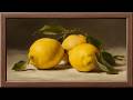 Vintage Lemon Still Life Oil Painting | Monet-Style Classic Art | 4K Frame TV