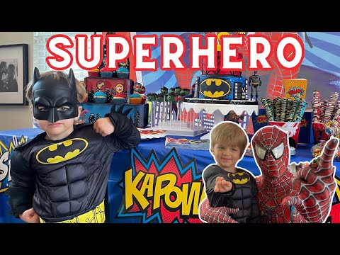 Ultimate SUPERHERO Birthday Party! SPIDERMAN/BATMAN/HULK/BOUNCE HOUSE/GAMES/TODDLERS/KIDS