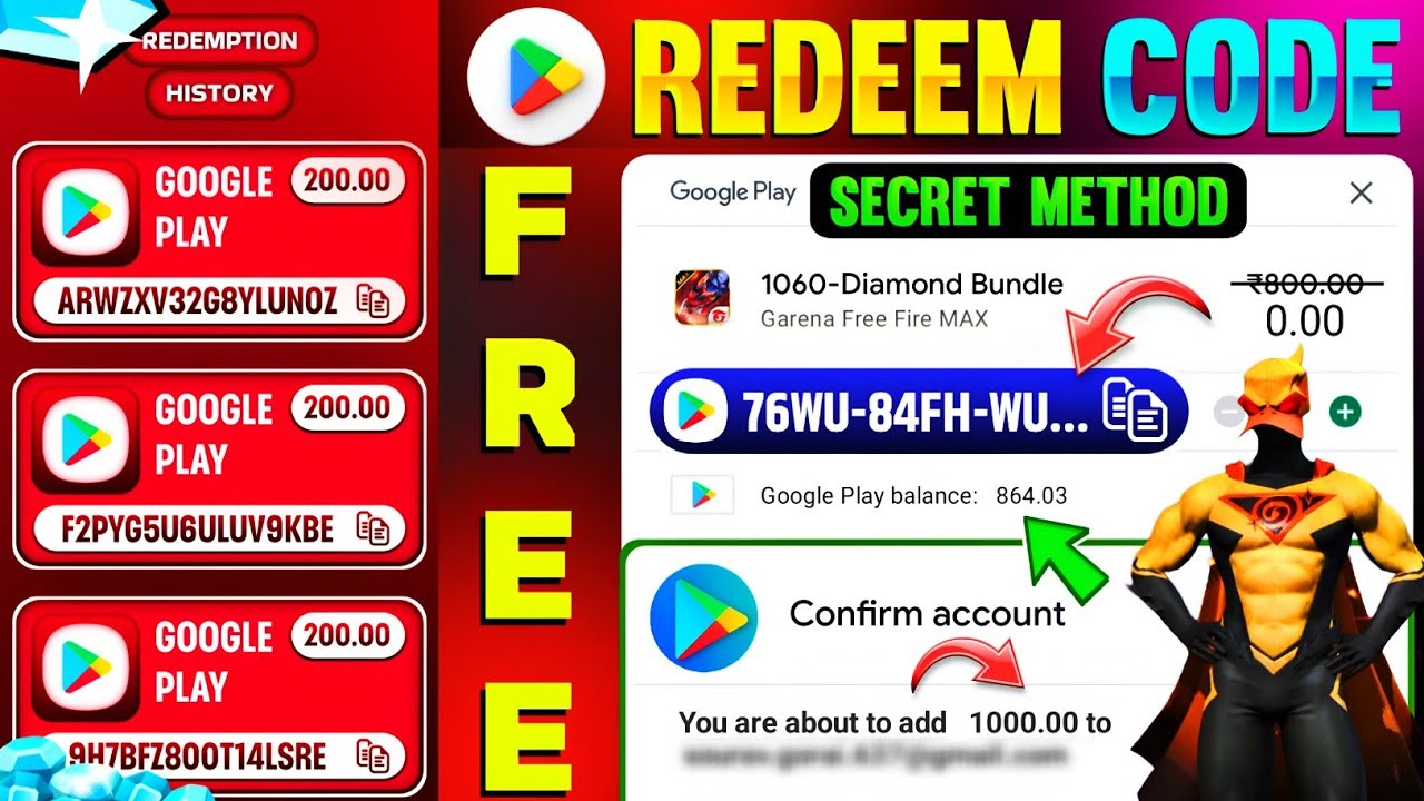 FREE REDEEM CODES INSTANT 🤩 | 800 REDEEM CODE FREE | HOW TO GET GOOGLE PLAY STORE REDEEM CODES FREE