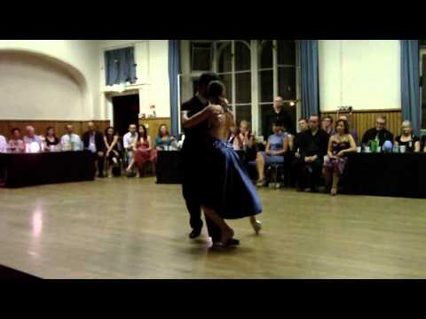  Andrea Misse  and  Javier Rodriguez  are  dancing  to  the  tango  "  Indio Manso  "
