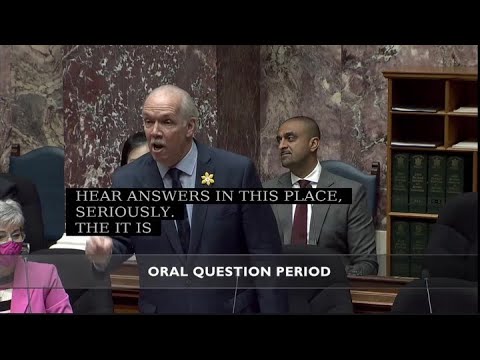 Premier Horgan drops F bomb during heated exchange in legislature