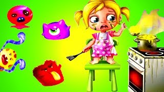 Little Helper Game for Children | Kids learn Clean Up & Cooking in Kitchen | Educational Videos