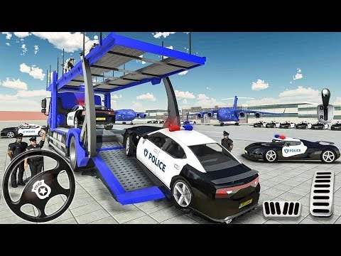 Transporting Police Vehicles in Cargo Plane - Police Car Transporter Simulator - Android Gameplay