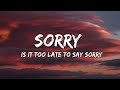 Sorry Is It Too Late To Say Sorry Lyrics Popular Song English Love Song Lyrics