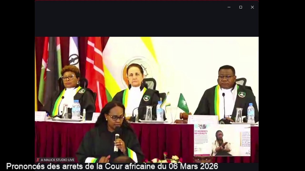Prononcé des décisions de la 80ème session ordinaire de la Cour africaine,  vendredi 6 mars 2026