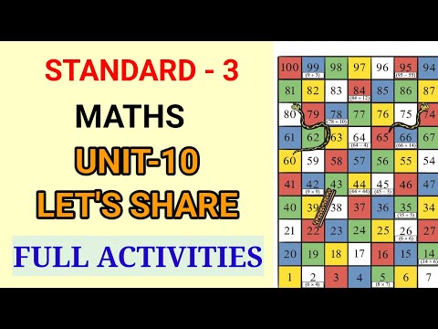 LET'S SHARE | STD 3 MATHS UNIT 10 | CLASS 3 MATHS CHAPTER 10 ENGLISH MEDIUM | Edumate