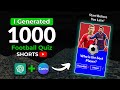 1,000 YouTube Shorts in 10 MINUTES (Canva + ChatGPT) | I Generated Football  Quiz YouTube shorts.