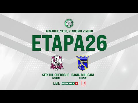LIVE: DIVIZIA NAȚIONALĂ,Etapa 26, FC SFÎNTUL GHEORGHE  - DACIA-BUIUCANI 19.03.2021, 13:00
