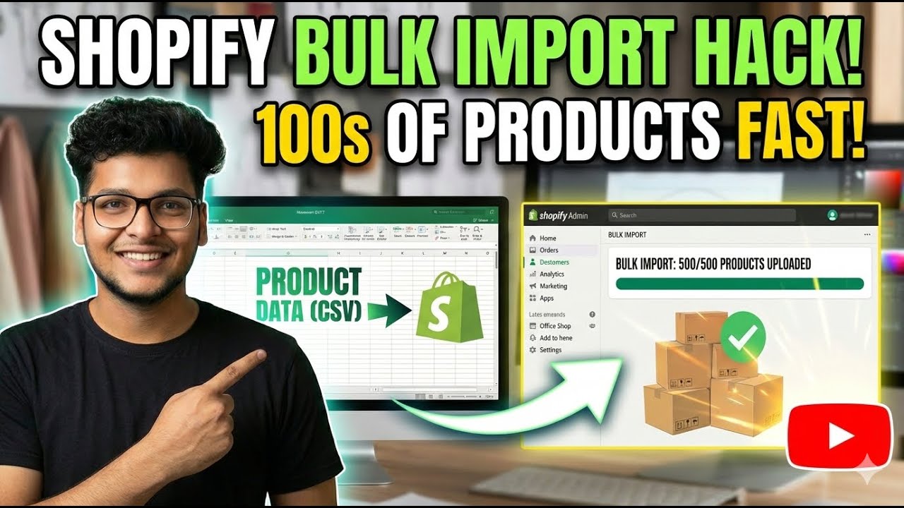 How to import 100 products in Shopify bulk tutorial
