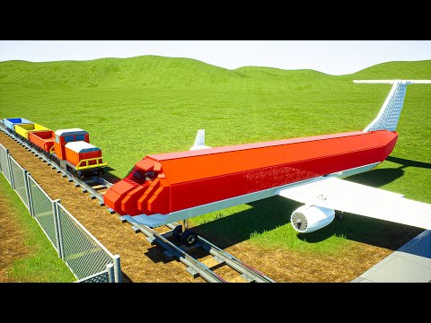 Train vs Lego Planes - Brick Rigs