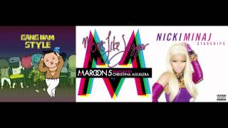 PSY vs. Maroon 5 ft. Christina Aguliera vs. Nicki Minaj - Moves Like Gangnam Starships