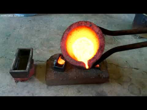 Melting/Casting Copper into a bar and coins. Part 1 of 2