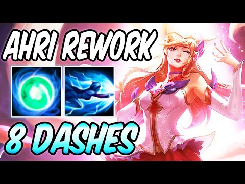 NEW AHRI REWORK 2022 - UP TO 8 ULT DASHES ! - Ahri Mid Gameplay S12 - League of Legends