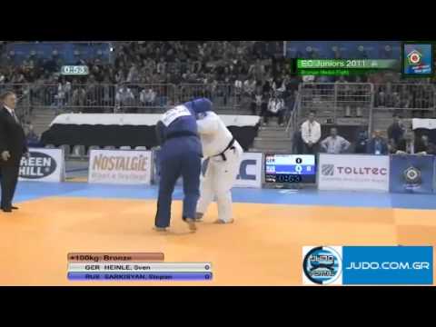 European Judo Championhips U20 Lommel 2011 Bronze +100kg HEINLE (GER)-SARKISYAN (RUS)