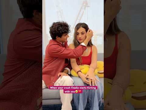 When your crush finally starts flirting with you🥹❤️ |Divya Gupta #abhayveerverma #crush