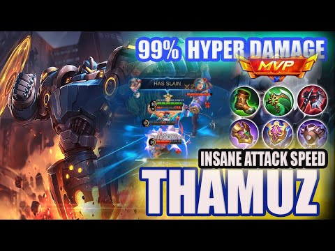 INSANE OFFLANE HYBRID BUILD THAMUZ HIGHLIGHT GAMEPLAY #mlbb