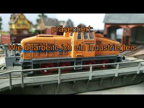 Mittelstadt-TV, Tutorial - Industriegleis bearbeiten, Teil 2 - Gleis einlassen im Beton