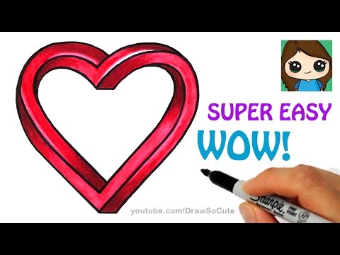 How to Draw Impossible Heart EASY | Optical Illusion...