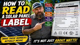 How to Read a Solar Panel Label (What Those Numbers Actually Mean)