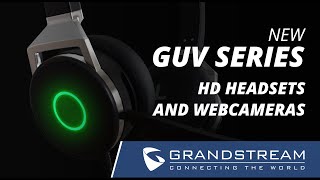 سماعة رأس USB جراندستريم بصوت HD وميكروفون عازل للضوضاء موديل GUV3000