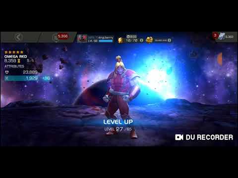 Omega Red 5* rank 1 to 5 , awakening (generic gem) with Gameplay