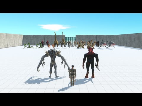 Scourge With Kozarog the Demon & Humans vs 2 Unit Boss | Animal Revolt Battle Simulator