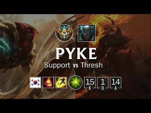 Pyke Support vs Thresh - KR Challenger Patch 8.24