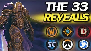 The 33 Reveals Coming Soon - World of Warcraft, Hearthstone, Overwatch, More