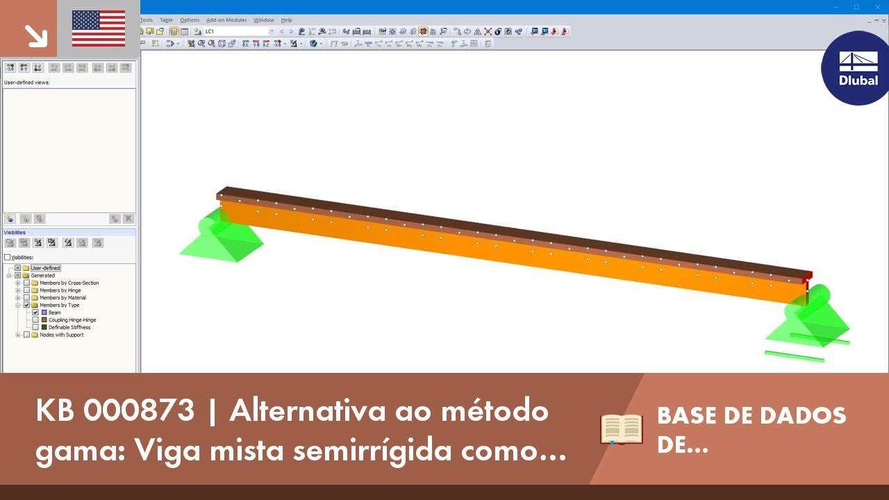 KB 000873 | Alternativa ao método gama: Viga mista semirrígida como modelo de estrutura