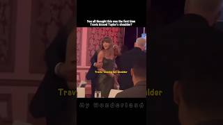 This Was NOT Travis Kelce’s First Shoulder Kiss 👀  #taylorswift #traviskelce