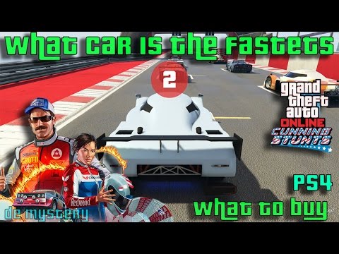 GTA V online Cunning stunts DLC _ what car is the fastest _ World records(PS4)