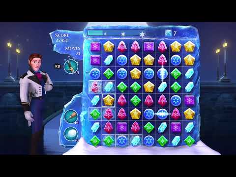 Frozen Free Fall: Snowball Fight Level 54 Walkthrough - No Power Ups