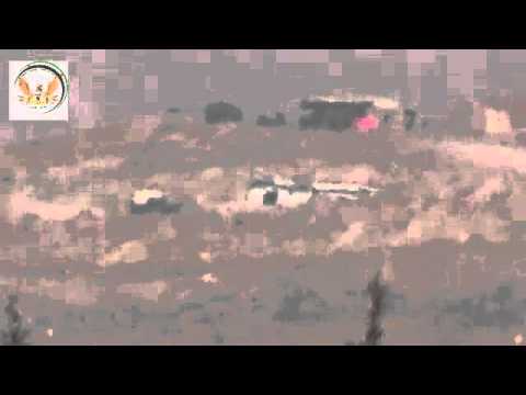 استهداف مواقع قوات النظام في تلة الكابوسية في بلدة خان الشيح في ريف دمشق بقذائف هاون عيار 120 من قبل لواء نسور الريف الغربي