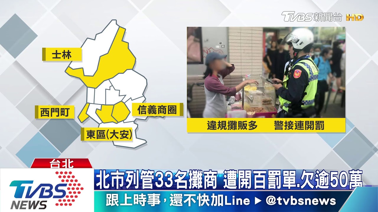 只顧賺錢不繳168萬! 信義區違規擺攤境管