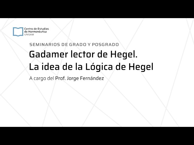 Vídeo relacionado con La dialéctica de Hegel: Cinco ensayos hermenéuticos (Teorema. Serie menor)