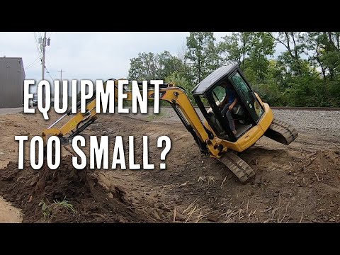 Cleaning a BIG Ditch with a Mini Excavator