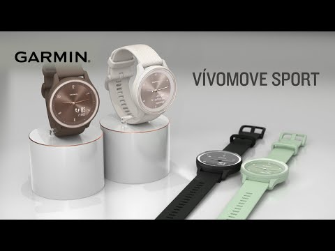 Garmin Vivomove Sport 010-02566-52 Smartwatch Digital Dial Brown Cocoa Silicone Band-1