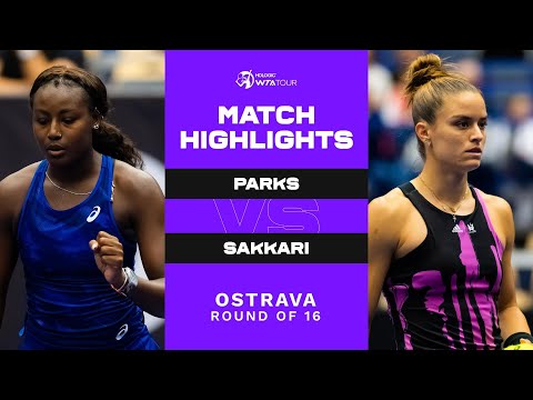 Теннис Alycia Parks vs. Maria Sakkari | 2022 Ostrava Round of 16 | WTA Match Highlights