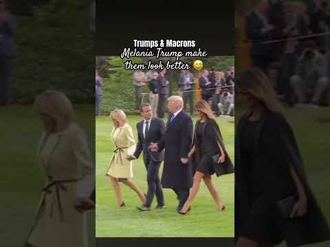 Aren’t they power couples! 😍❤️#melaniatrump #donaldtrump #macron