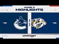 NHL Game 3 Highlights | Canucks vs. Predators - April 26, 2024