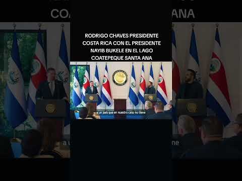 RODRIGO CHAVES PRESIDENTE COSTA RICA CON EL PRESIDENTE NAYIB BUKELE EN EL LAGO COATEPEQUE SANTA ANA