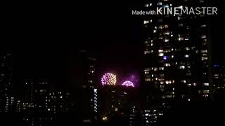 ハワイの年越し花火2018
