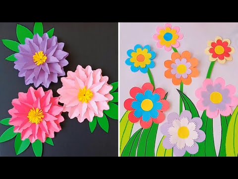 10+ Simple & Beautiful Paper Flowers || DIY Paper Crafts Flower Ideas | Kids Paper Craft Activities
