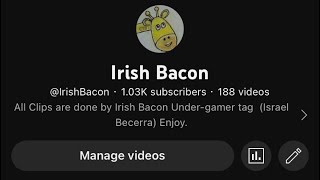 Irish Bacon 1K YouTube Subscribers Appreciation 👀🏆🤝✔️‼️🦒