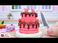 So Beautiful Miniature Oreo Strawberry Chocolate Cake Decorating ASMR Cooking Mini Food