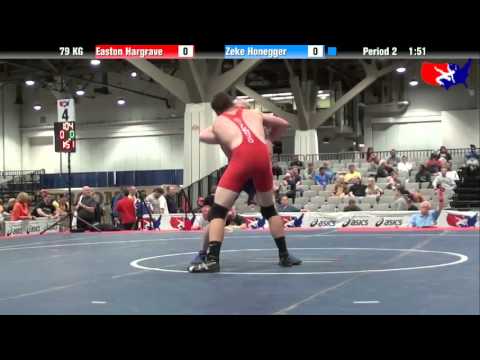 Easton Hargrave vs. Zeke Honegger at 2013 Junior Nationals - FILA - GR