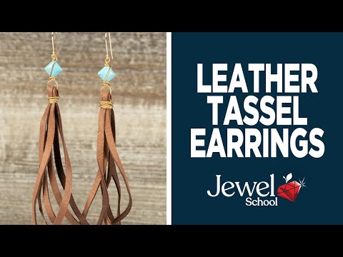 Making Tassel Earrings with Leather and Gemstones! | Jewelry  101