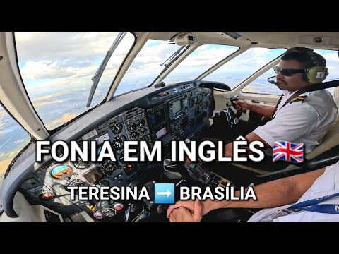 Como é a comunicação em inglês entre piloto e o controle de tráfego aéreo. Voo SBTE SBBR