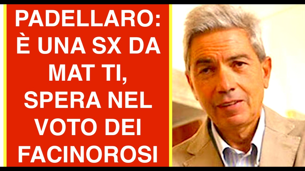 PADELLARO: È UNA SINISTRA DA MAT TI, SPERA NEL VOTO DEI FACINOROSI NELLE PIAZZE E IN VAL DI SUSA